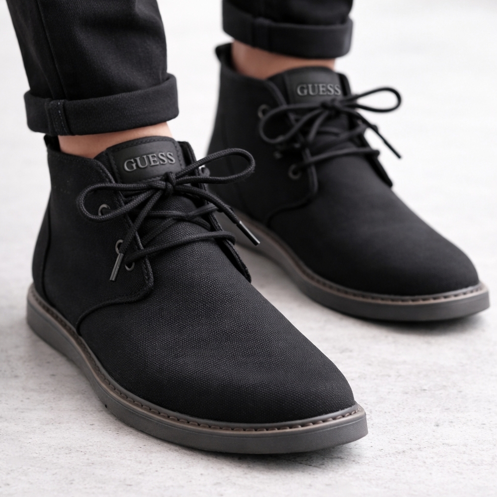 GUESS Men's Black Chukka Boots